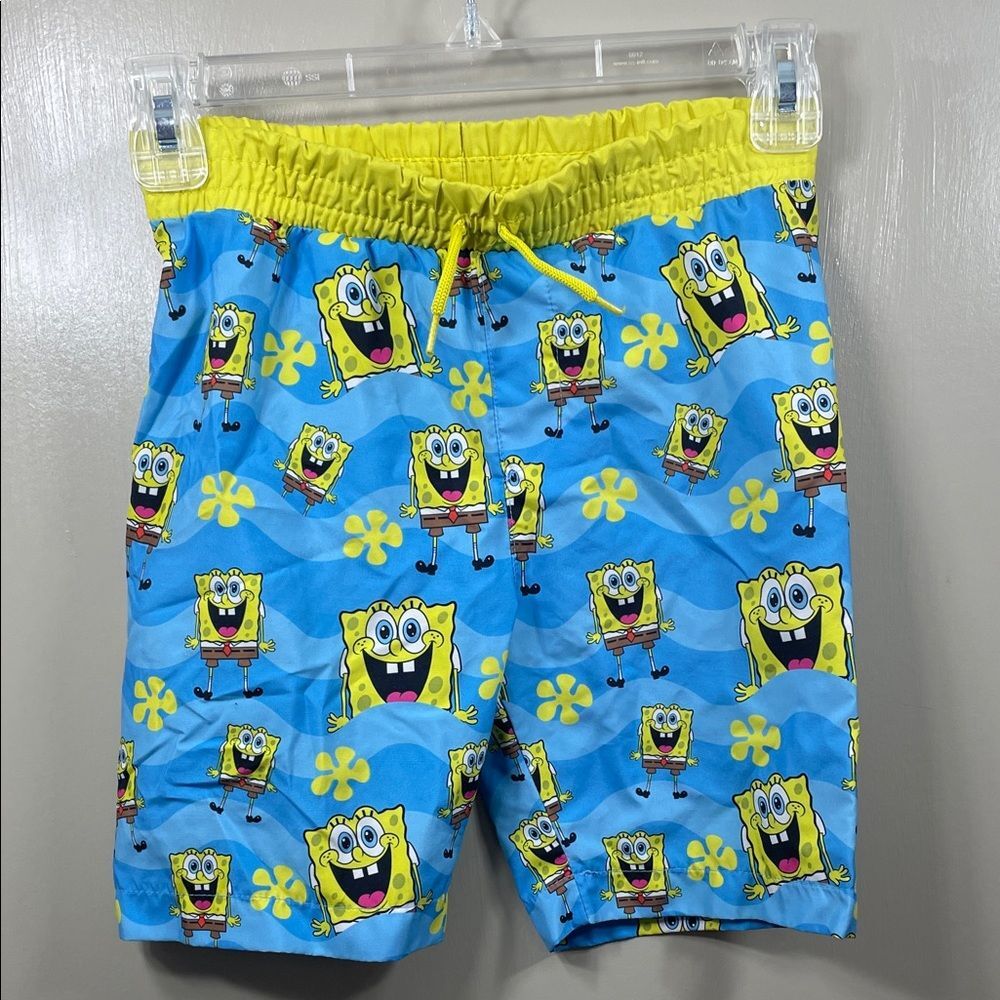 SpongeBob SquarePants Blue & Yellow Swim Trunks